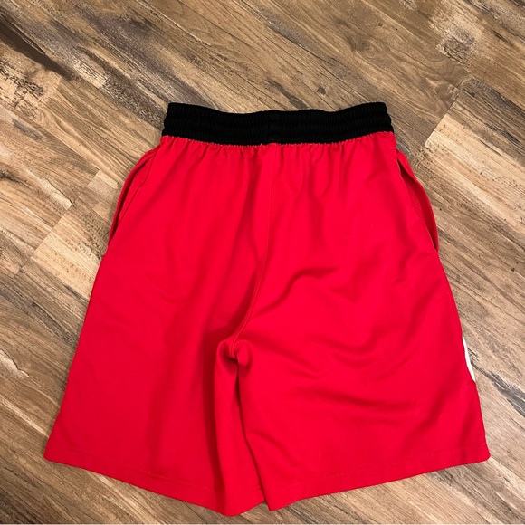 Nike Shorts Mens Nike Dri Fit Big Swoosh Logo Athletic Basketball Shorts Sz M Red White